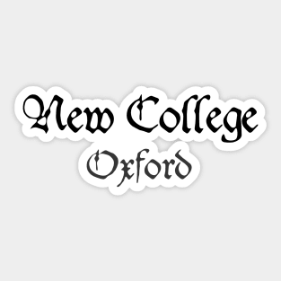 Oxford New College Medieval University Sticker